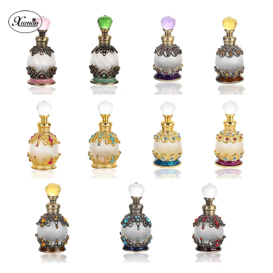 Home Fragrance Bottle - 15ml Steen Metalen Hervulbare Parfumflesje Attar