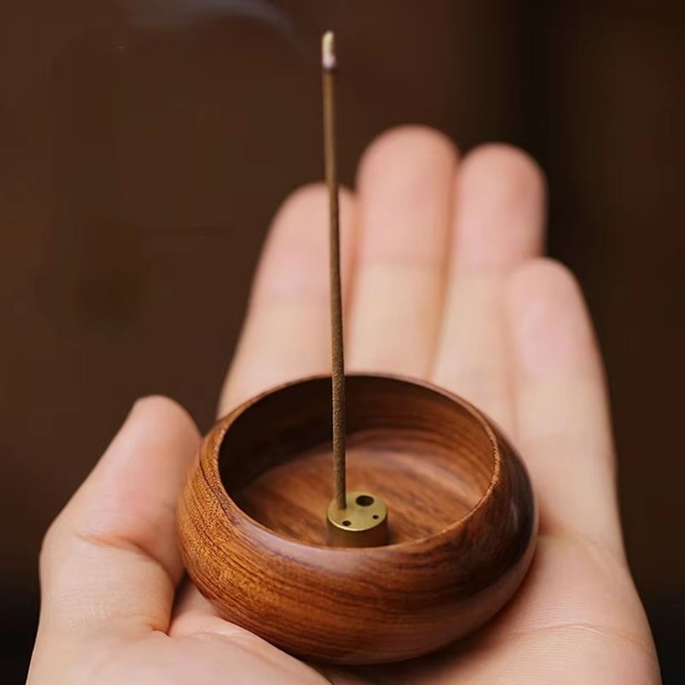 Home Fragrance Miniso - Houten mini wierookhouder met 4 gaten,