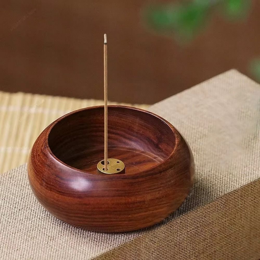 Home Fragrance Miniso - Houten Mini Wierookhouder Kom Type 4-gaten