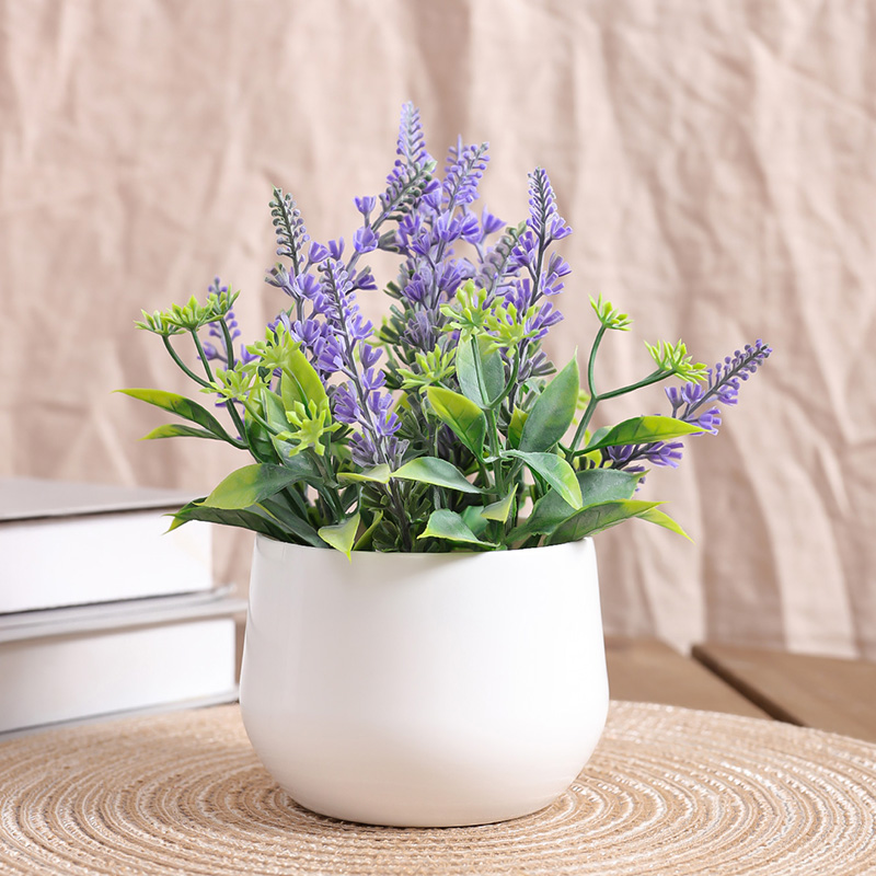 Potpourri Dried Flower - 1pc-Simulatie lavendelpot, woondecoratie, kantoor desktop decoratie,