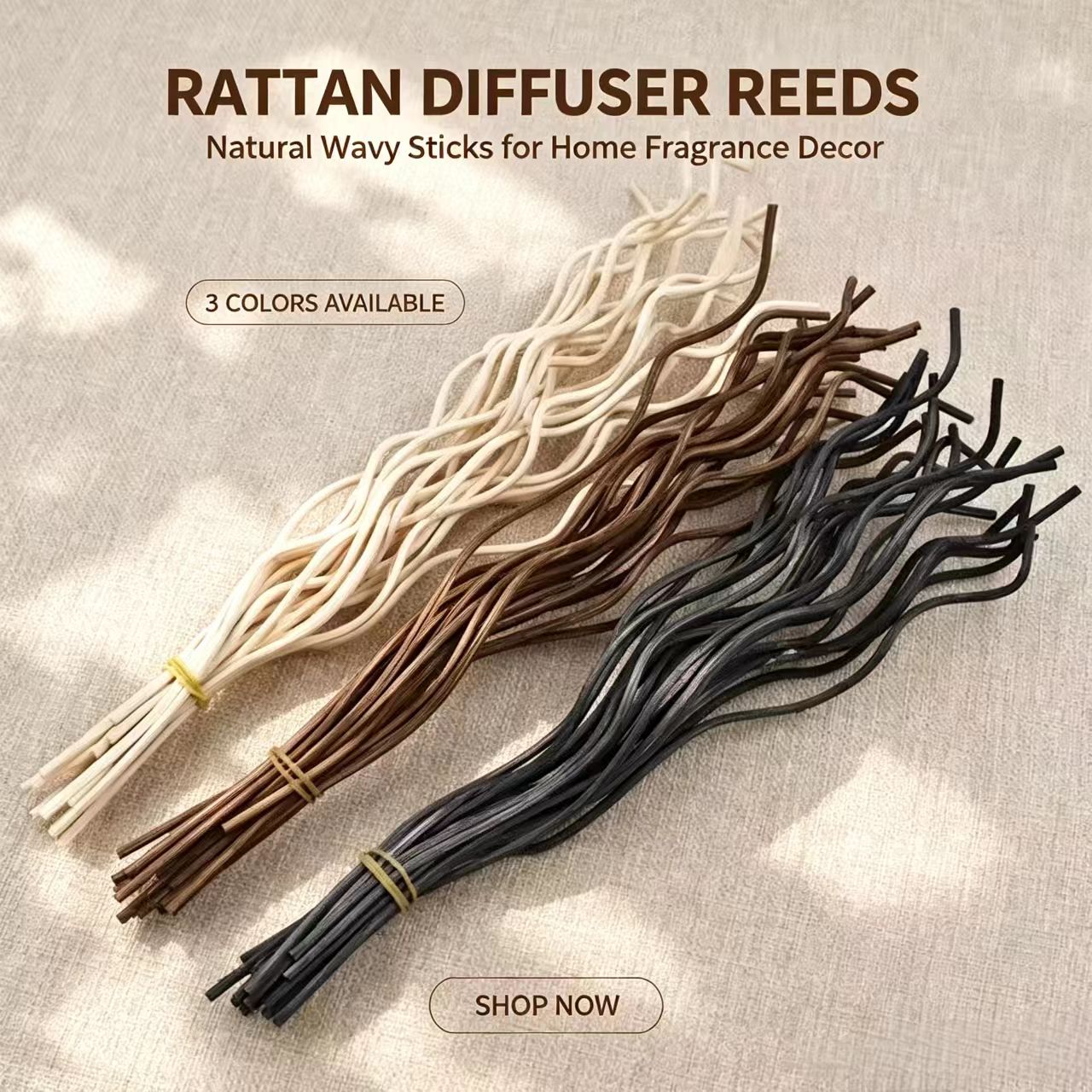 Home Fragrance Diffuser Sticks - 20 Stuks Lange Golvende Rotan Riet