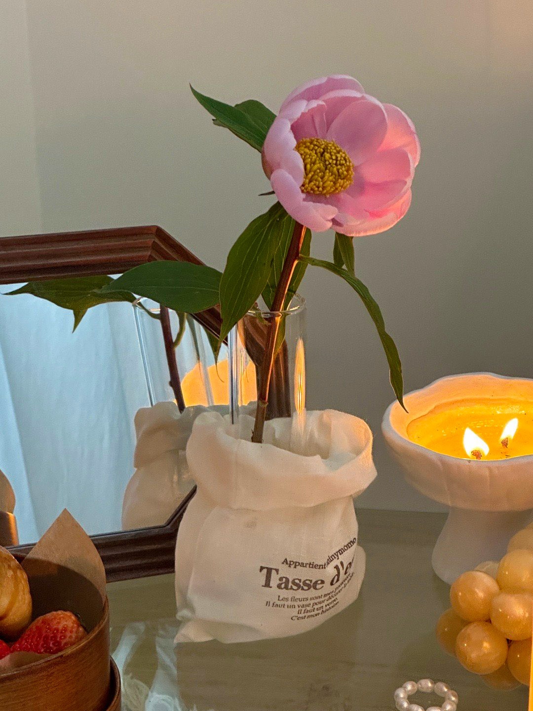 Home Fragrance In French - Shinymomo Creatieve Glazen Bloemvaas in Franse
