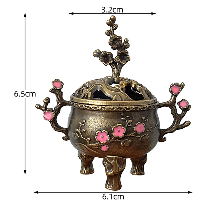 Home Fragrance Miniso - Mini Pruimenbloesem Gelukswierookbrander Metalen Lotus Wierookbrander