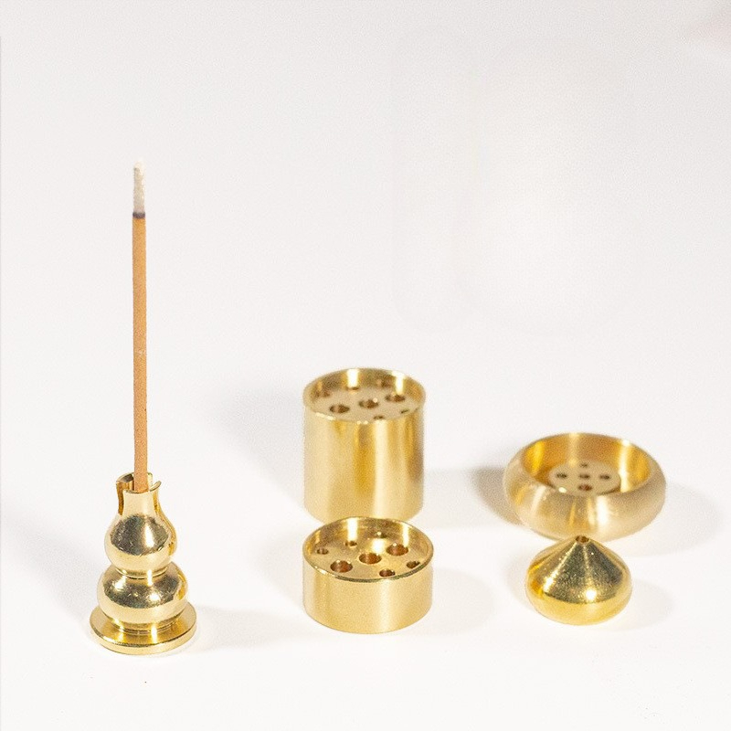 Home Fragrance Miniso - Messing wierookbrander van sandelhout, metaal, 9