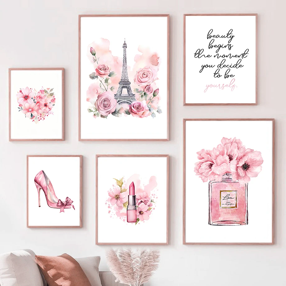 Parijs Mode Art Poster Roze Ei - Home Fragrance Bottle recensie en prijs